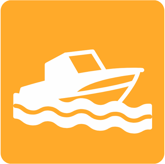 Sea Charters yellow boat icon